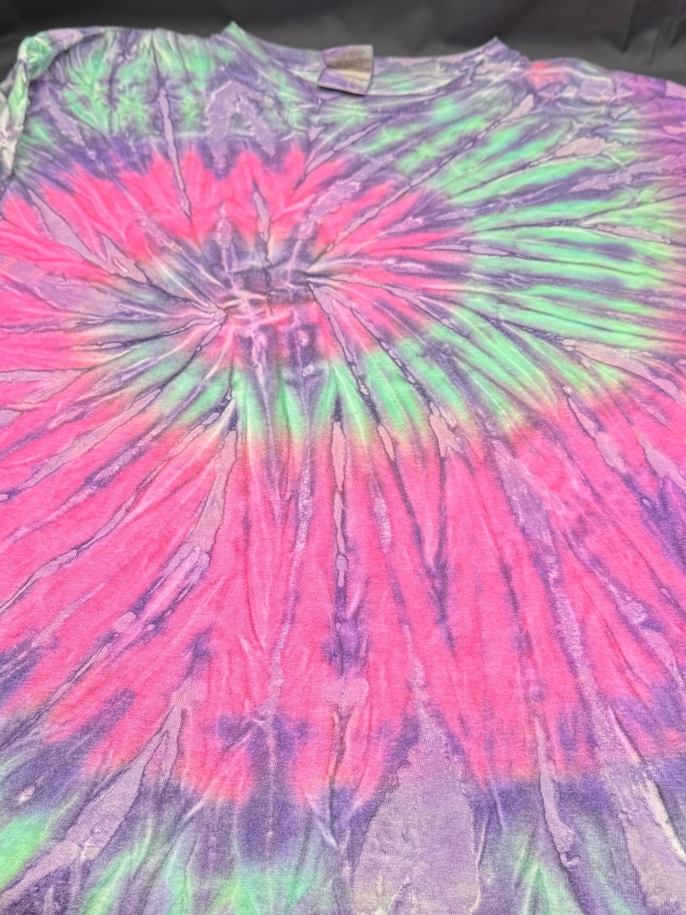 Gildan Tie-Dye Tee — Purple, Pink & Green